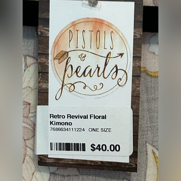 NWT! Beautiful floral flowy kimono duster top - one size - Justin & Taylor - Picture 13 of 13